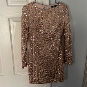 NLW Gold Sequence Dress